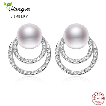 Hongye Romantic Double Circle Pearl Earring for Women Real Freshwater Pearl With 925 Sterling Silver Stud Earring Hypoallergenic
Hongye Romantic Double Circle Pearl Earring for Women Real Freshwater Pearl With 925 Sterling Silver Stud Earring Hypoallergenic