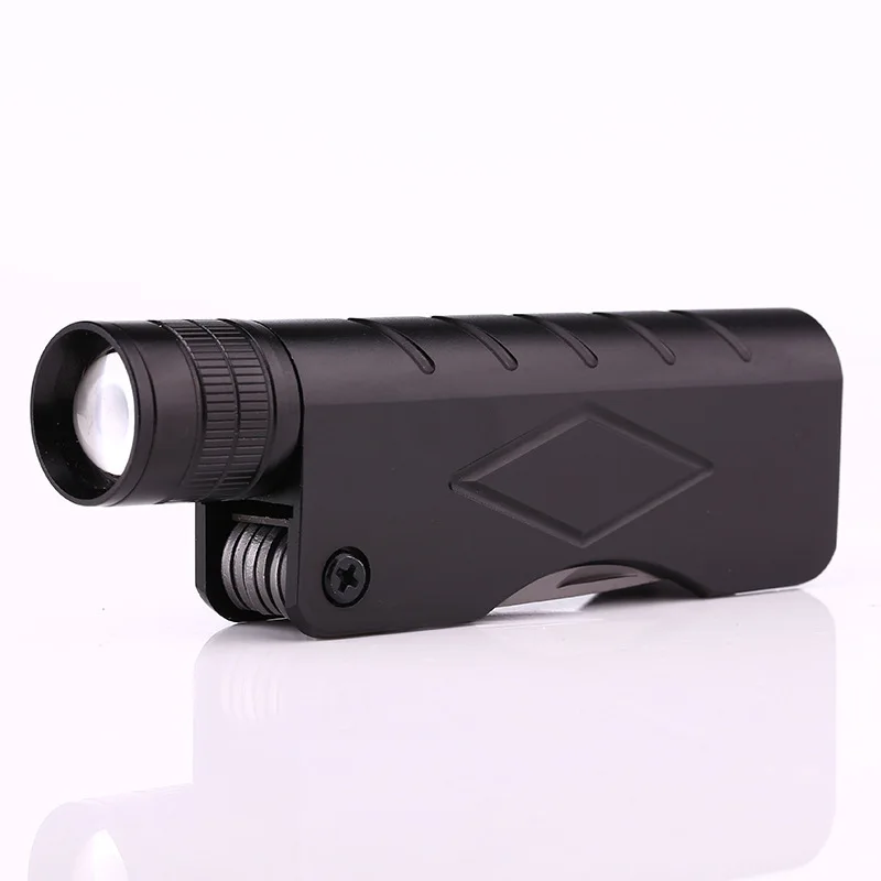 

LED flashlight for mountain climbing Outdoor rechargeable 3 mode zoomable Multifunctional tool knife for Camping Hiking 2pcs