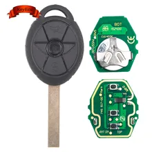 KEYECU Uncut Keyless Entry Remote Key Fob 315Mhz/433Mhz ID44 for BMW Mini Cooper S R50 R53