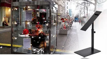 

2pcs Hot sale black color top grade Metal stainless Steel Adjustable shoe show holder Shoes display stand rack free shipping