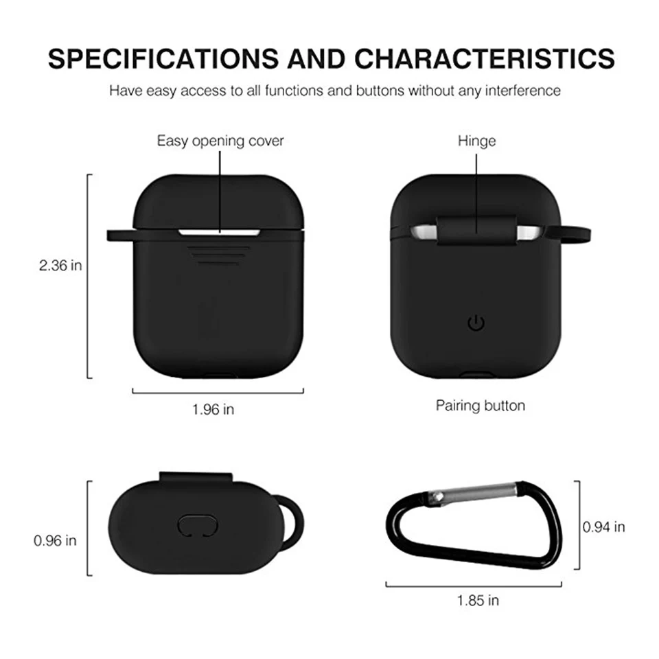 Silicone Airpods Case Cover 1/2/pro 