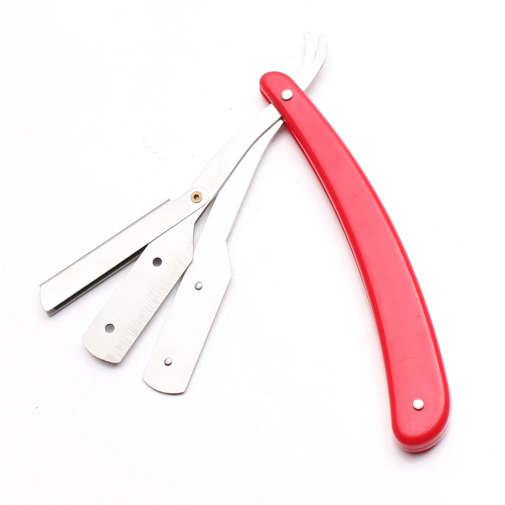 100 шт. 14,5*1,5 см парикмахерская бритва край складной нож для бритья инструменты для удаления волос борода бритва салонные инструменты C6105