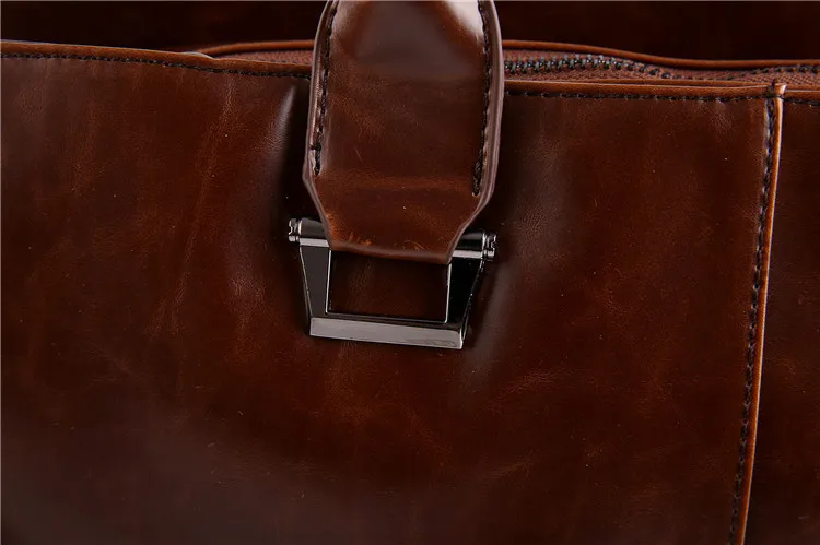 Кожаная мужская портфель модная большая емкость деловая сумка черная Мужская сумка для ноутбука деловая сумка мужские кожаные сумки