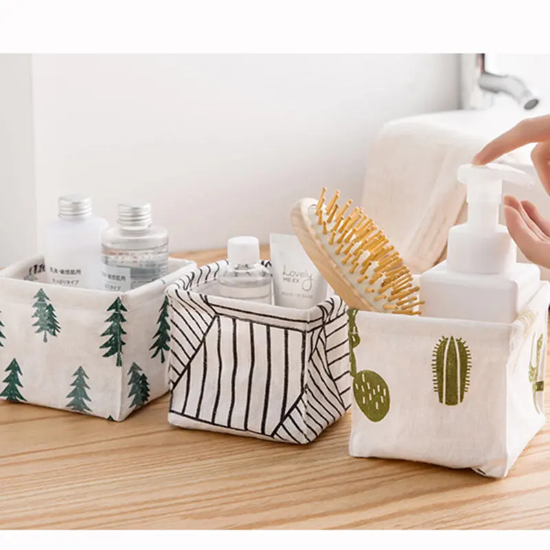 

High Quality Storage Basket Storage Bin Toy Closet Container Organizer Fabric Makeup Cosmetics Organizer Book Storage Bag