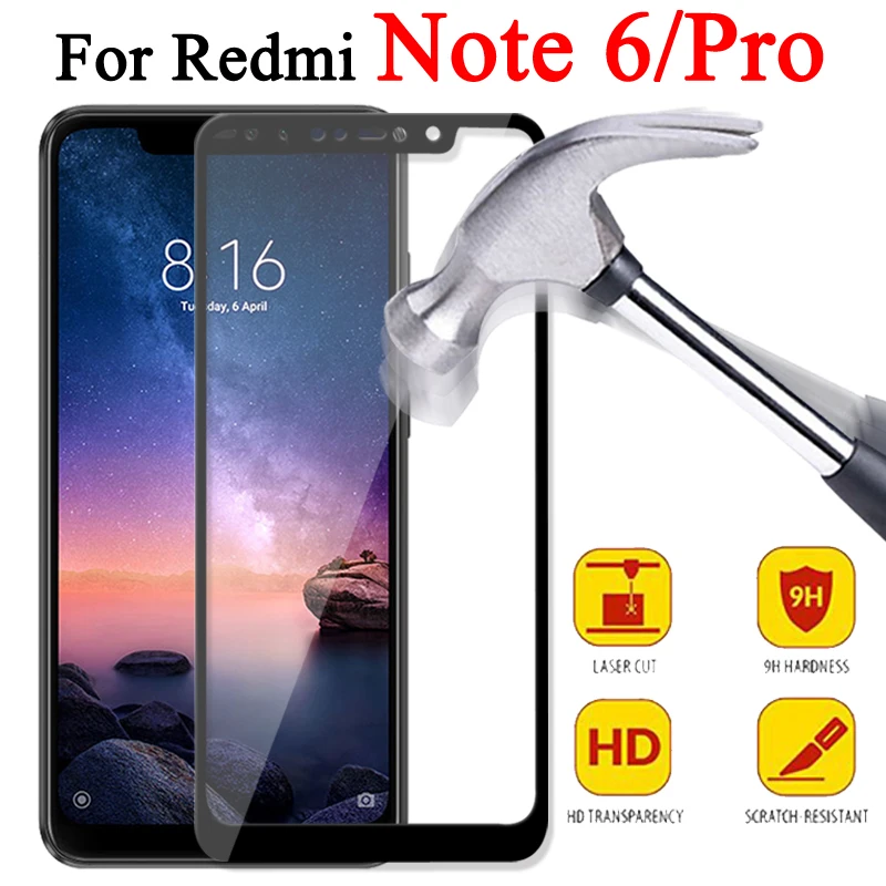 

Armored Protective Glass Sheet On For Xiaomi Redmi Redmy Note Notes 6 Pro ScreenProtector Ksiomi 6pro Xiami Note6 Tempered Glas