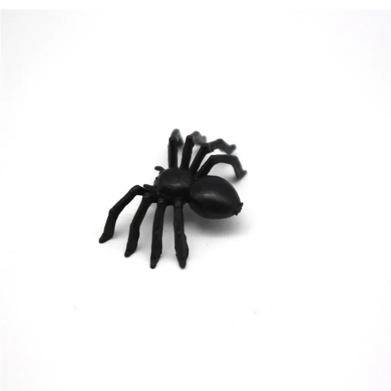 Cosplay&ware 50pcs Plastic Black Spider Trick Toy Halloween Haunted Prop Decorations Christmas Children’s Day -Cosplayware Store