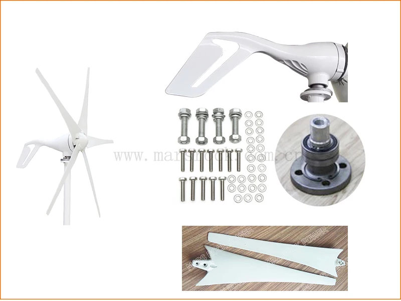 Gerador para Turbina Pequeno para Uso Resistente a 12v Eólica Doméstico Aprovação 24v 400w ce - Gerador para turbina eólica, gerador para turbina