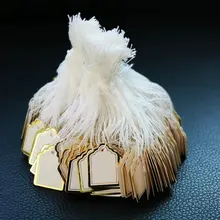 500 pièces bijoux étiquettes de prix pour montre vêtements affichage fournitures, blanc carré prix marquage étiquette avec bordure dorée