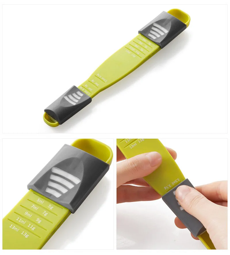 LIYIMENG Measure Cup Double End Nine Stalls Adjustable Scale Measuring Spoons Metering Spoon Baking Tool Kitchen Scales Accessories5