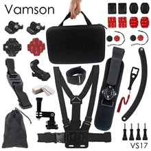 Vamson for GoPro Accessories Big Kit Ski Protection Bent Arm Tripod 360 Mount Monopod For Go pro Hero 4 3+ for Yi Camera VS17