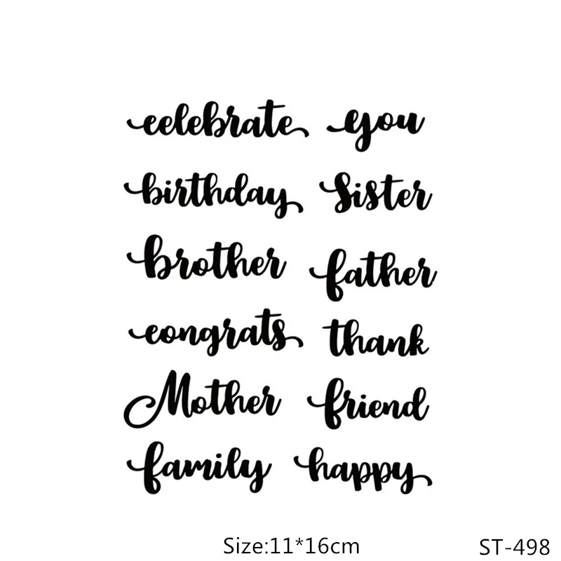 

AZSG Graceful Handwriting Calligraphy Clear Stamps/Seals For DIY Scrapbooking/Card Making/Album Decorative Silicone Stamp Crafts