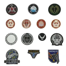 STARGATE SG1 SGC mando Prometeo Prop mostrar uniforme de la película de la TV de logotipo bordado hierro en parche Goth Punk Rockabilly