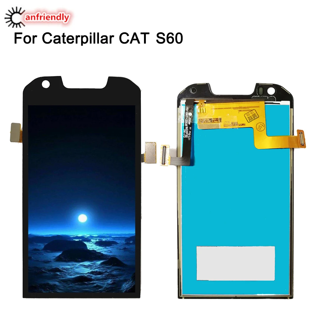 Goedkoop Voor Kat S60 S 60 Display + Touch Screen LCD Vervanging Digitizer Vergadering Onderdelen Voor Caterpillar Cat S60 S 60 telefoon lcd reparatie