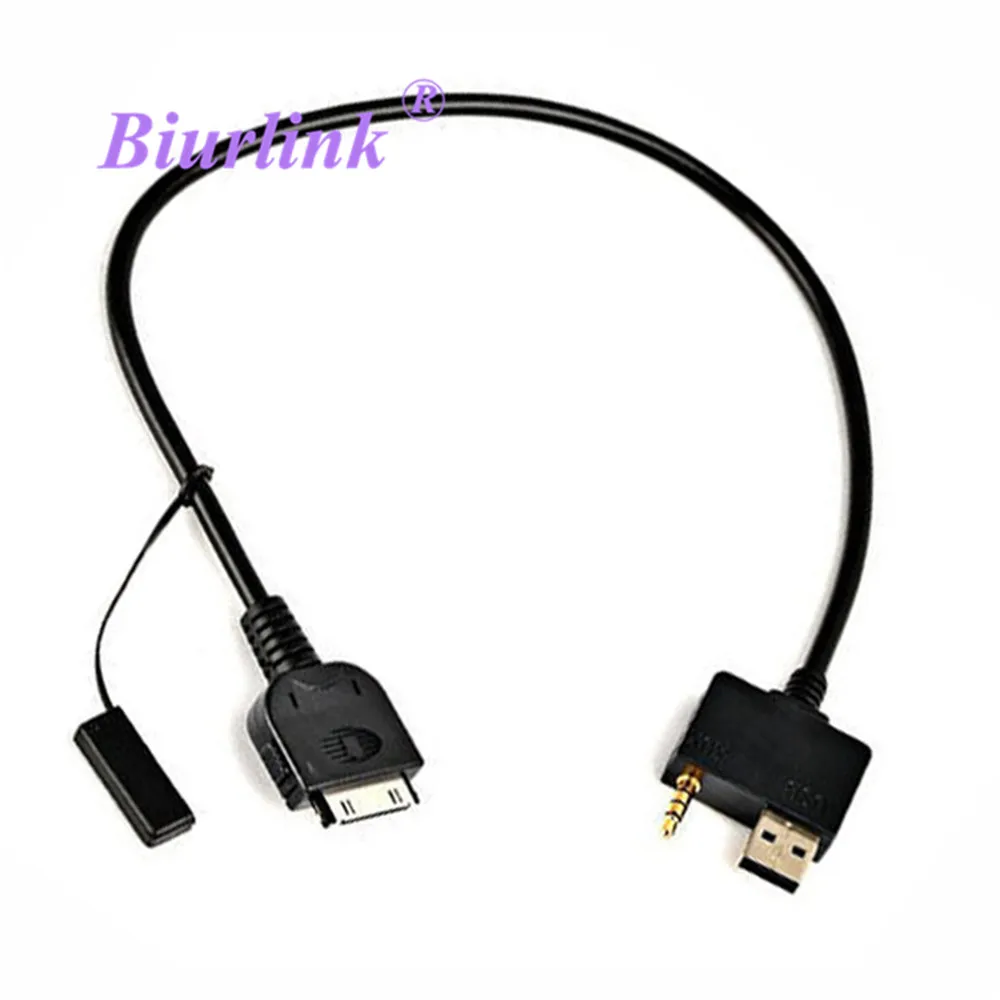 Biurlink Car USB Aux Adapter Audio Cable for HYUNDAI KIA For iPhone 4