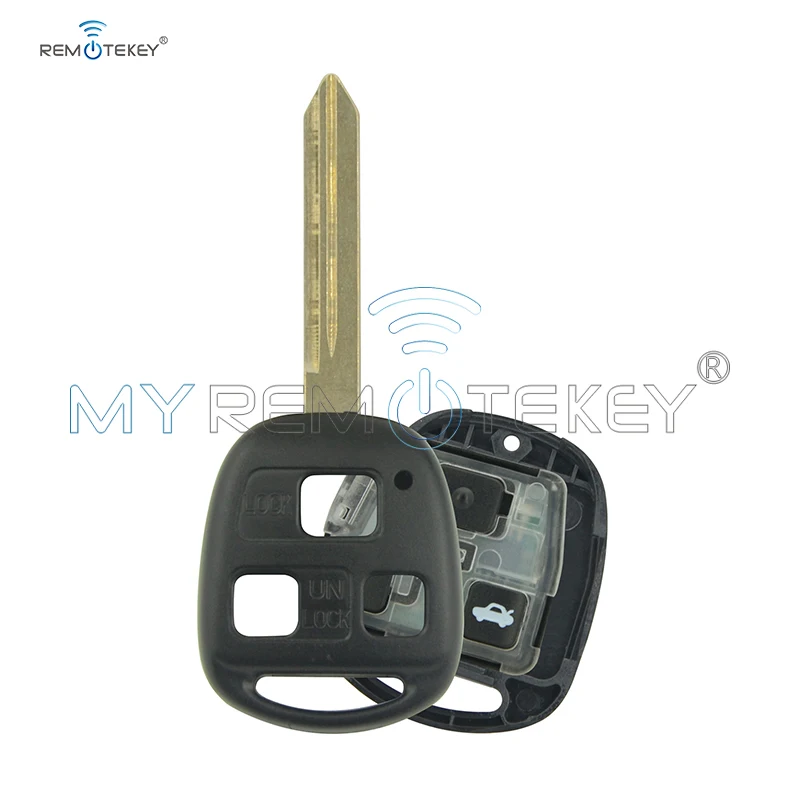 Remtekey 736670-A 3 кнопки дистанционного ключа автомобиля 434 МГц для Toyota Avensis 2004 2005 2006 2007 2008 2009 4d70 чип Toy47 Uncut Blade