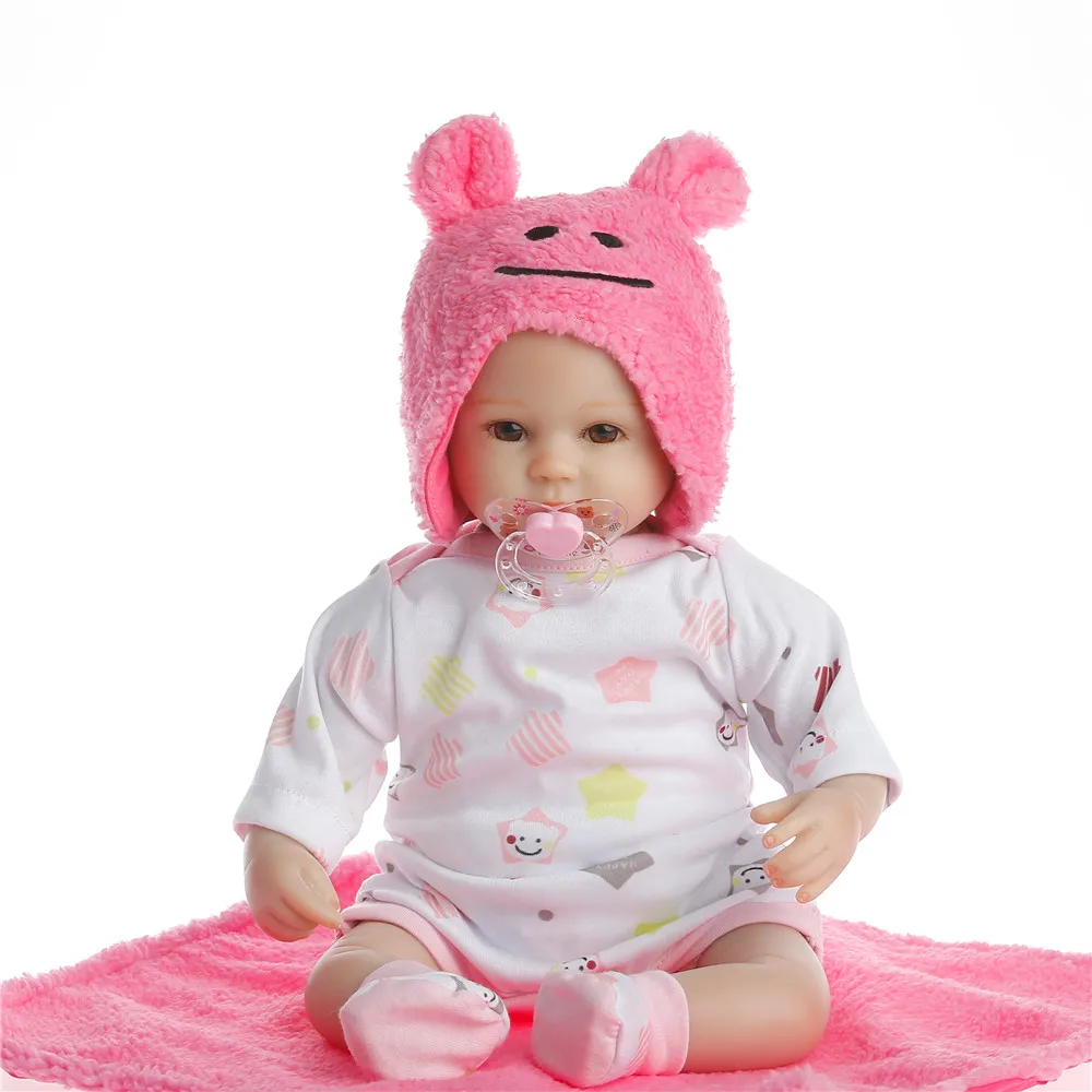 SanyDoll 16 дюймов 40 см силиконовые куклы для новорожденных реалистичные милый костюм