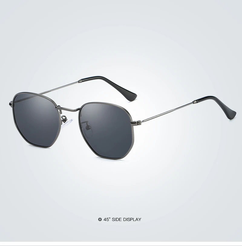 VCKA классические светоотражающие солнцезащитные очки для женщин, шестигранные ретро поляризованные солнцезащитные очки HD UV400Eyewear Oculos Gafas De Sol Shades - Цвет линз: 5