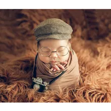 Реквизит для фотосессии новорожденных; Костюм Джентльмена для создания ребенка; шляпа для мальчиков и девочек; очки для младенцев; аксессуары для студии «сделай сам»