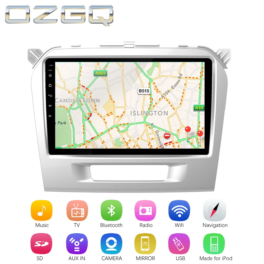 OZGQ Android 7 1 Автомобильный плеер для Suzuki Vitara/Escudo 2015 2018 HD экран Авто GPS навигация BT