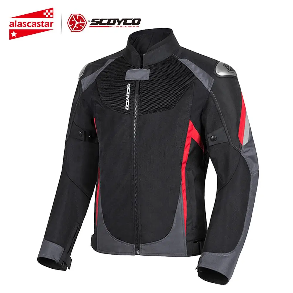 

SCOYCO Motorcycle Jacket Men Protective Gear Summer Breathable Motocross Jacket Reflective Chaqueta Moto Jacket Clothing Armor