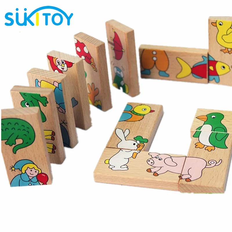 Товар SUKIToy 15pcs Animal Domino Puzzles Montessori learning education