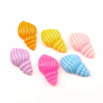 

30Pcs Resin Scallop Decoration Crafts Cute Kawaii Beads Flatback Cabochon Embellishments For Scrapbooking DIY Accessories