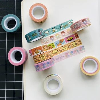 

1 Roll 15mm*10m Cute Little Twin Star Melody Dogs Masking Tape Album Scrapbooking Decor Label Washi Tape