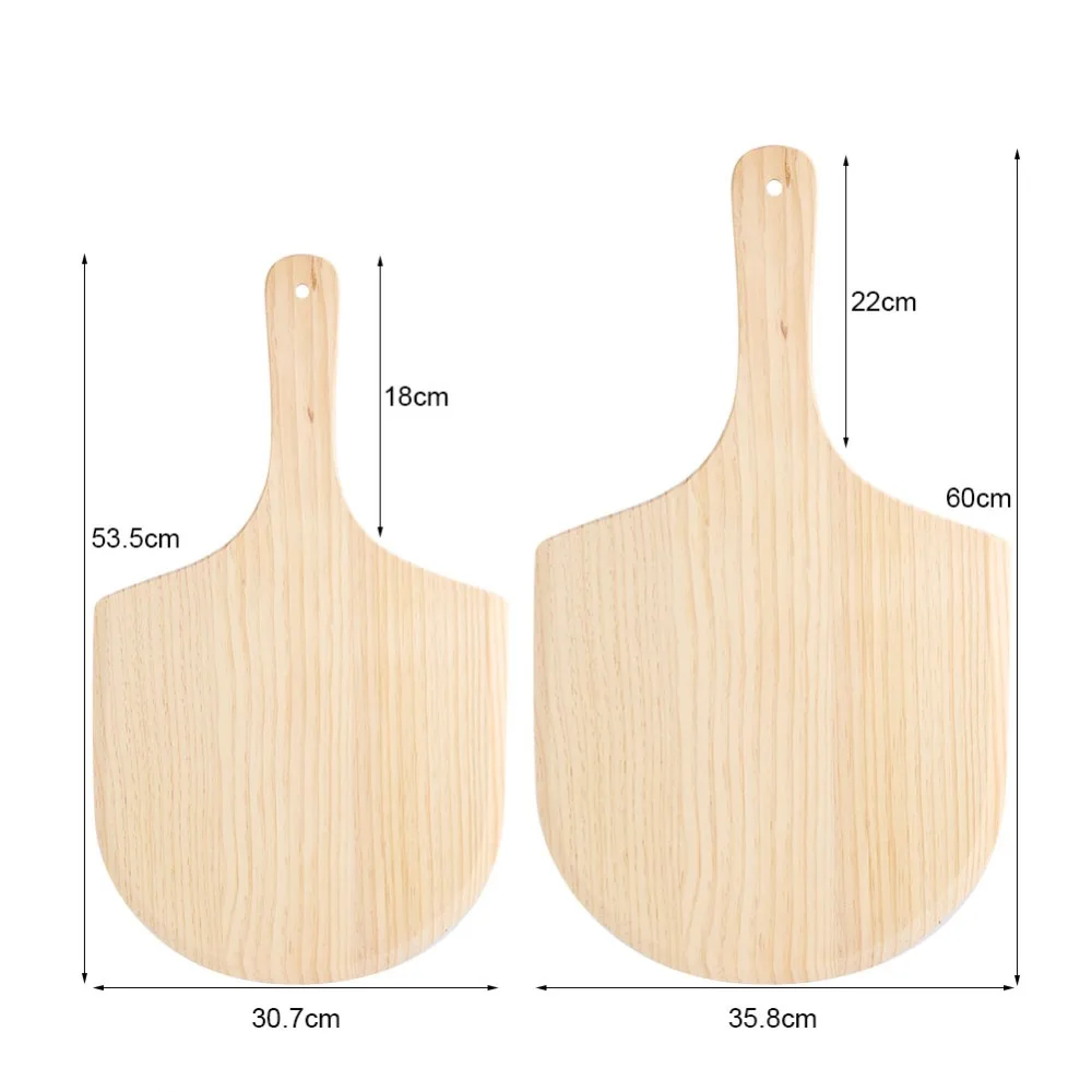 12/14 Inch Wood Pizza Peel Shovel Board Paddle Pancake Baking Wood Handle Tra