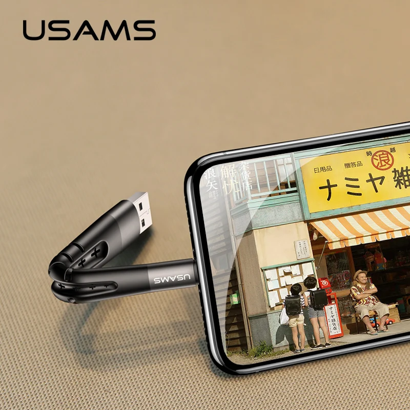 

Phone Holder and USB Cable for iPhone USAMS Original charging cable for iOS 12 3 in 1 Holder Cable Stylus Pens Sync Phone Cable