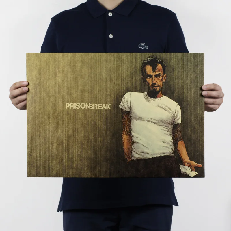

New Arrival Sale for Diy Wall Stickers for Kids Rooms R-bag Prison Break Movie Retro Old Wall Paper Poster 51x35.5cm