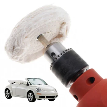

7Pcs T Style Cotton Lint Cloth Buffing Wheel Gold Silver Jewelry Stainless Steel Aluminum Metal Mop For Polishing Drill Wheel