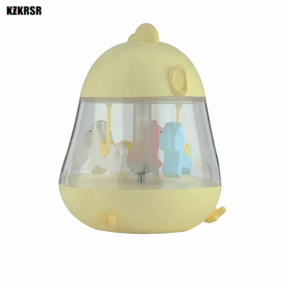 

Creative Carousel Music Night Light DC5V USB Charging Music Led Bedside Night Lamp Rechargeable Touch Cute Music Night Lighting