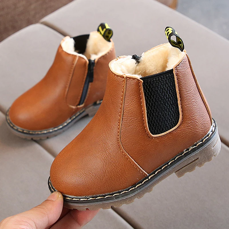 Kids Snow Boots Winter Thick Plush Warm Baby Toddlers Boots Children Winter Shoes Boys Girls