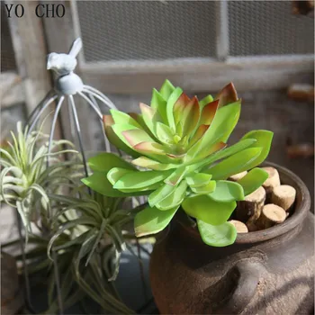 

YO CHO 1PC Artificial Plants Fleshiness DIY Fake Succulents Garden Home Outdoor Decoration High Quality Artificial Flowers