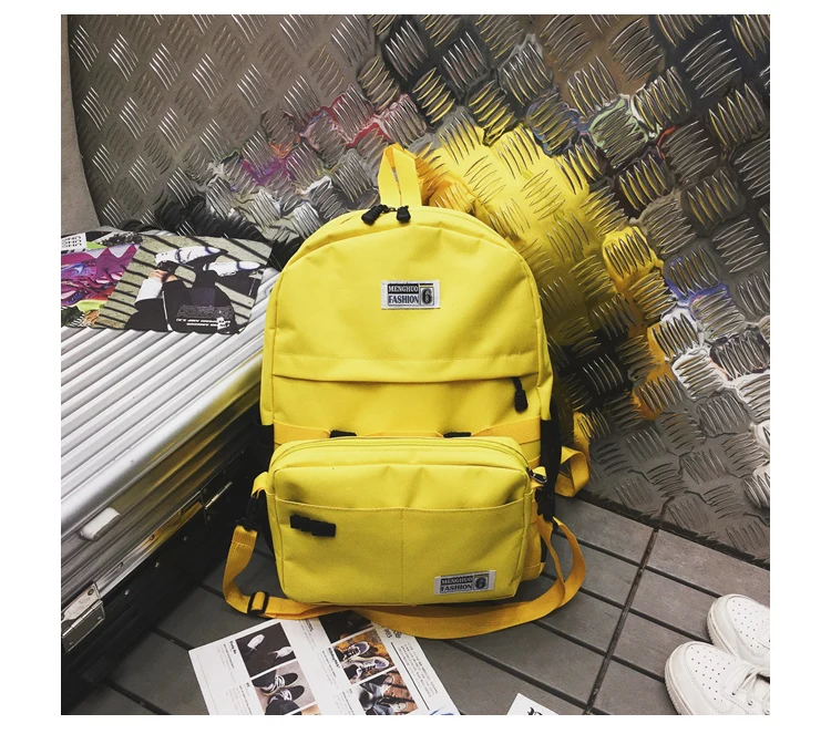 Menghuo 2018 New 2PCS:Set Women Backpack Nylon Casual Detachable Travel Bags Unisex Men School Bag for Teenager Girls Mochilas_34-2_02