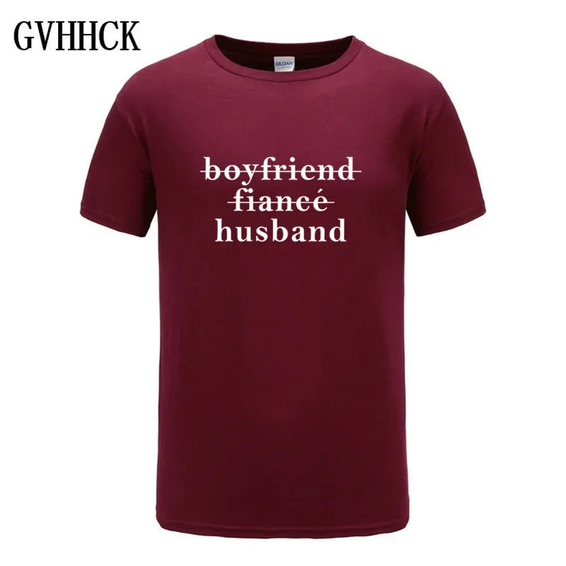 

boyfriend fiance husband grey man summer T shirt casual short sleeve o-neck 100% cotton t-shirt men brand white black tee shirt
