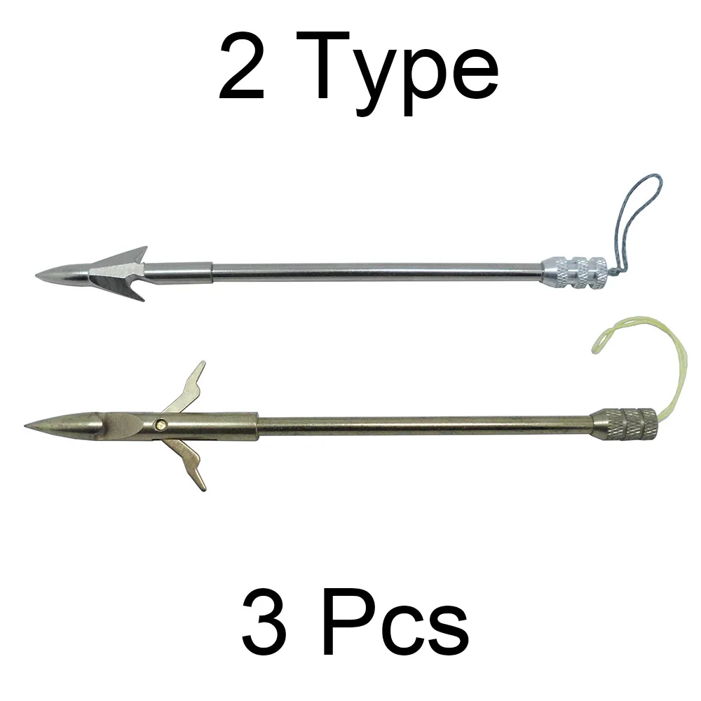 

3pcs Steel Fishing Slingshot Broadheads Arrowheads Catapult Practice Darts