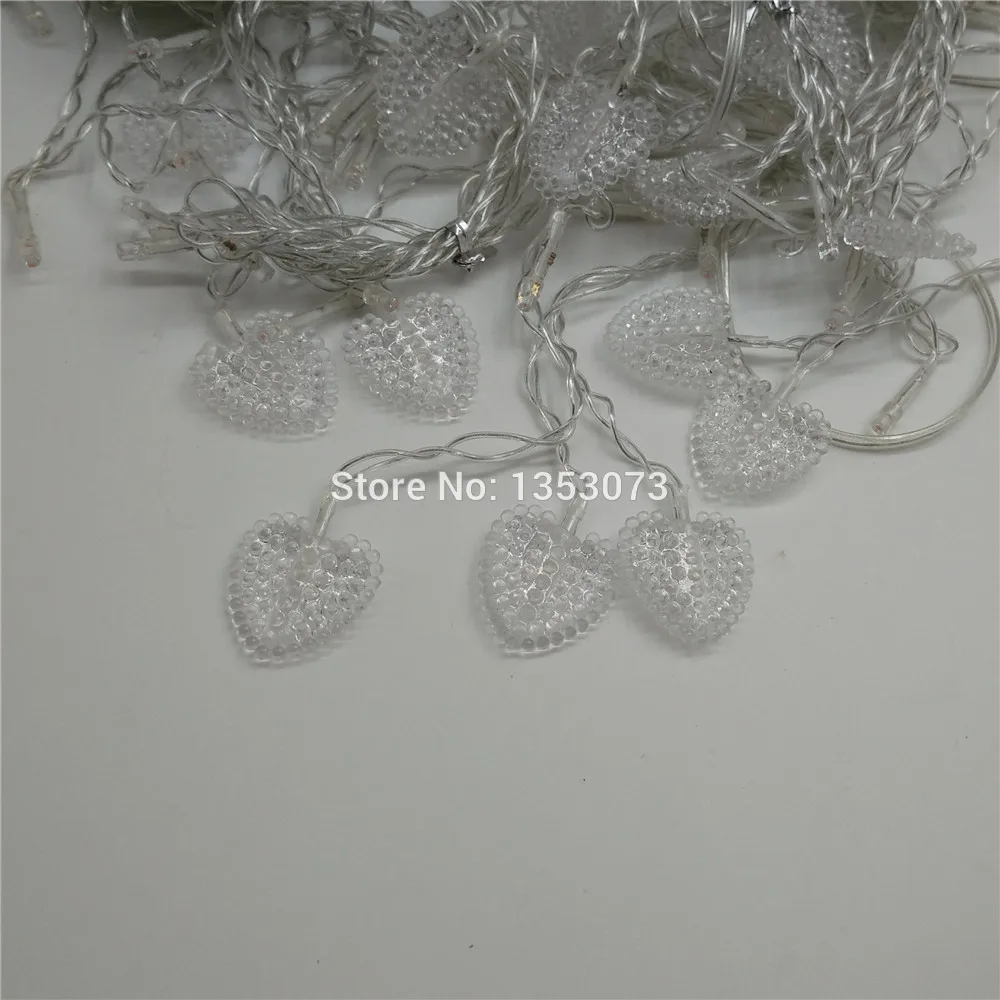 Heart Shape 128 Hearts Multicolor LED String Holiday Light Christmas Wedding Decoration Curtain lights 3