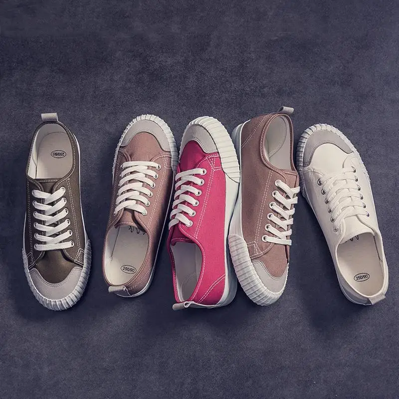 

YOUBROER Unisex Canvas Shoe Male Spring Student Fastens Recreational Shoe Teenager Board Shoe