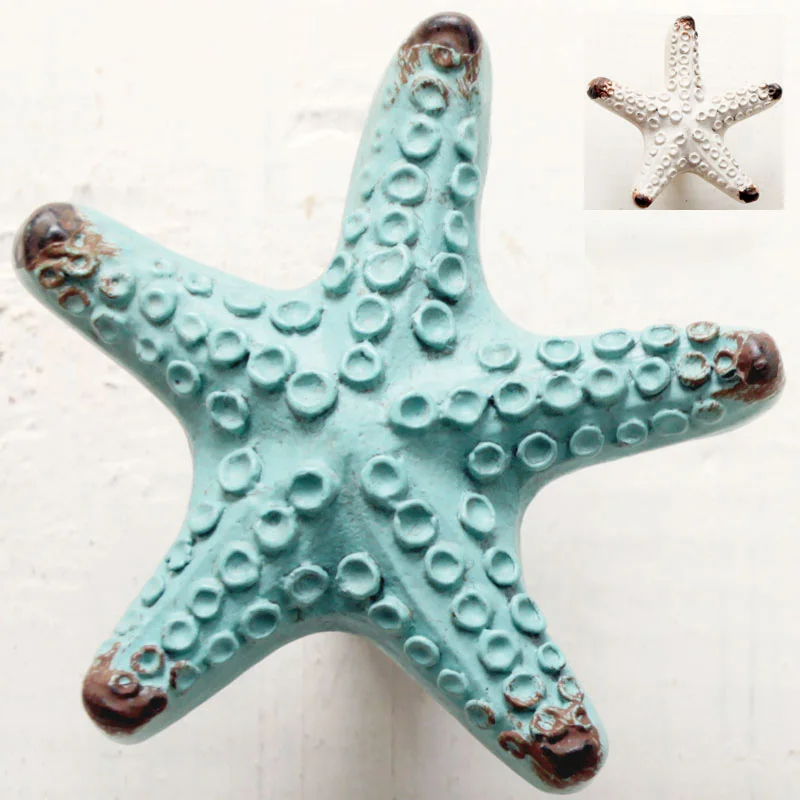 Mediterranean Style Handle European Retro Door Starfish Small Handle