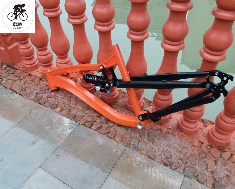 Clearance Kalosse DIY colors  Downhill  bicycle  frame  DNM 190 mm travel   26*17 inch frame  DH   Mountain bike frame 0