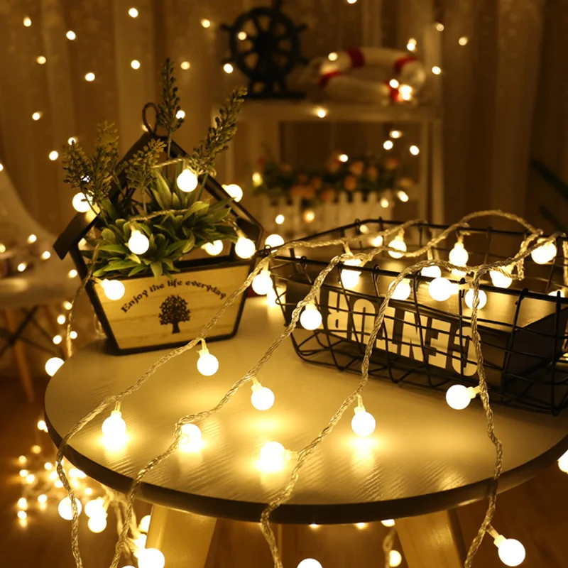 1,5 м/3 м/5 м/6 м 50 светодиодный водонепроницаемый Сказочный гирлянда, светодиодный шар, гирлянда для украшения дома, свадьбы, рождественской елки
