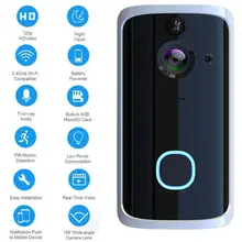 Интеллектуальный WiFi видео дверной звонок домашний мониторинг видео голосовой домофон