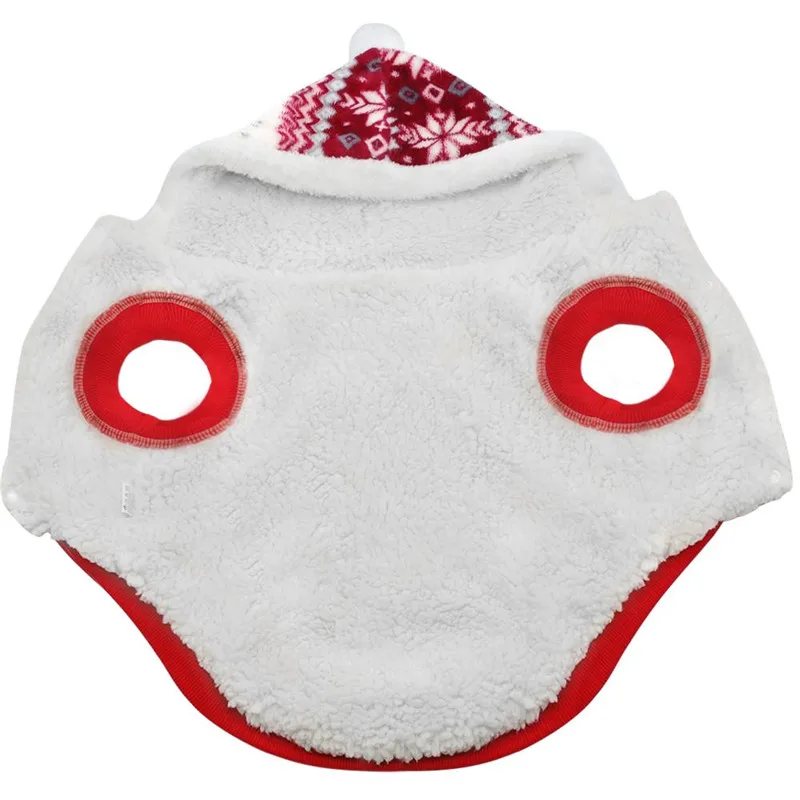 Hot Selling Winter Warm Pet Dog Coat Clothes Cozy Snowflake Christmas Hoodie Sweater Costume Teddy Hoodie Dog Coat Pet Clothing07