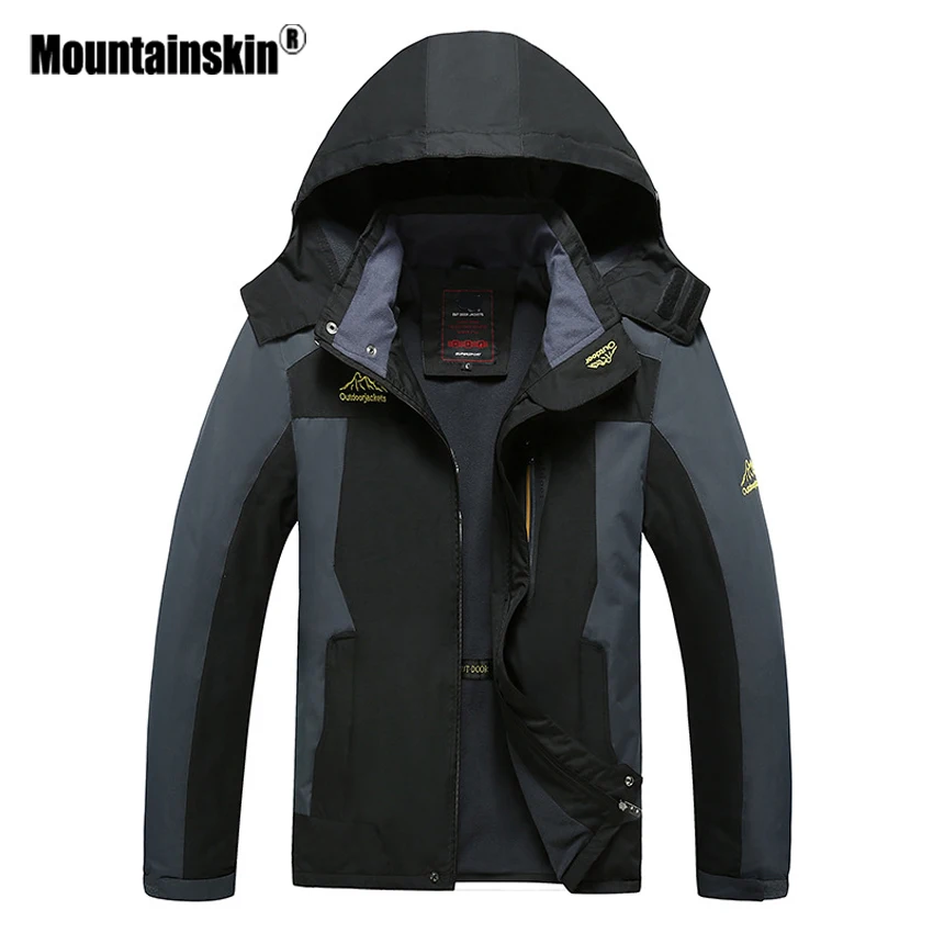 

Mountainskin 8XL 6XL Men's Jackets Waterproof Hooded Coats Men Windproof Army Outerwears Male Plus Size Brand Clothing SA399