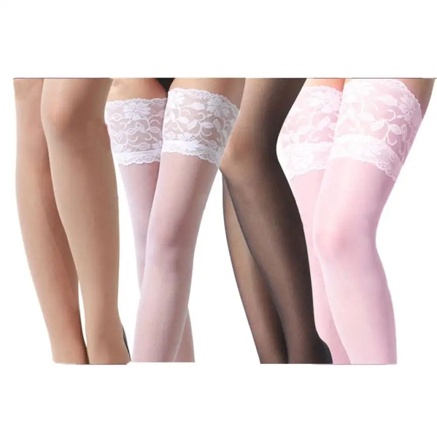 New Women Sheer Thigh High Silk Stockings Sexy Underwear Repair Leg 