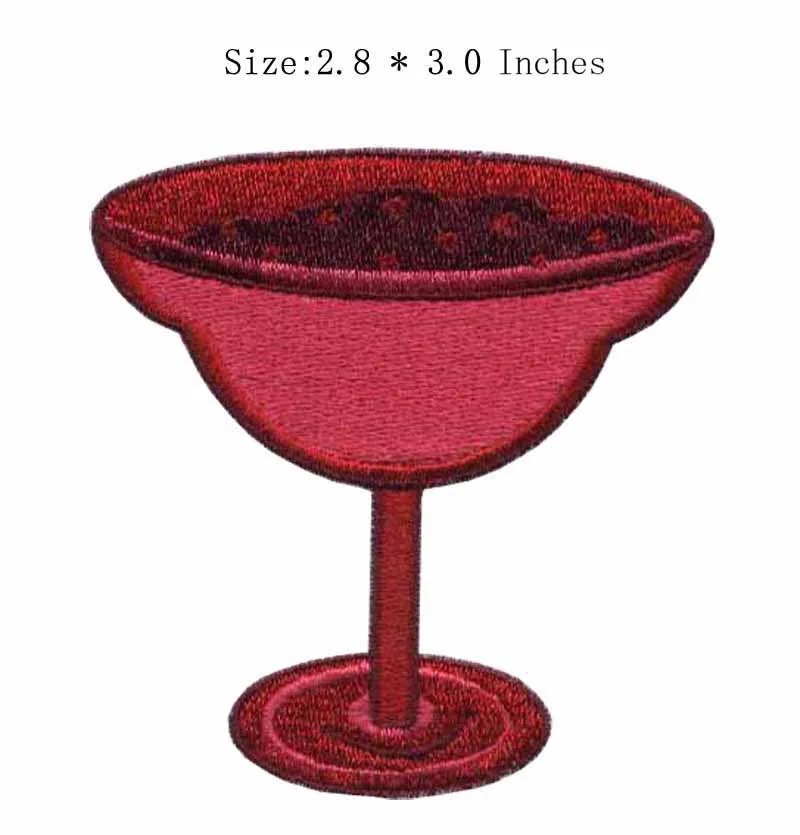 

2.8"wide Red cup embroidery patch spartak/patch brand/patch t shirts