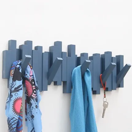 Модный креативный декор, настенные вешалки для стен, топы, держатели для шляп, портреты, ключи, одежда, скандинавские крючки - Цвет: blue