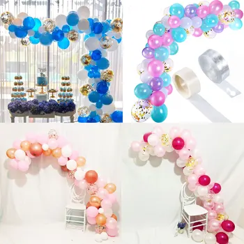 

ZLJQ Royal Blue Pink Balloon Arch Garland Kit Gold Confetti Balloons Chain Strip Baby Shower Birthday Party Decoration Kids Toys