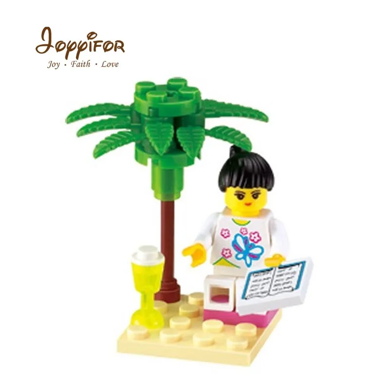 

JOYYIFOR Girls series Reading girl Green tree Drink cup Minifigure Compatible LegoINGlys Building Blocks Toys for Children Girl